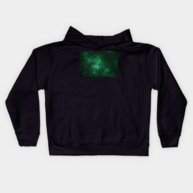 Green pixel universe Kids Hoodie by krinichnaya